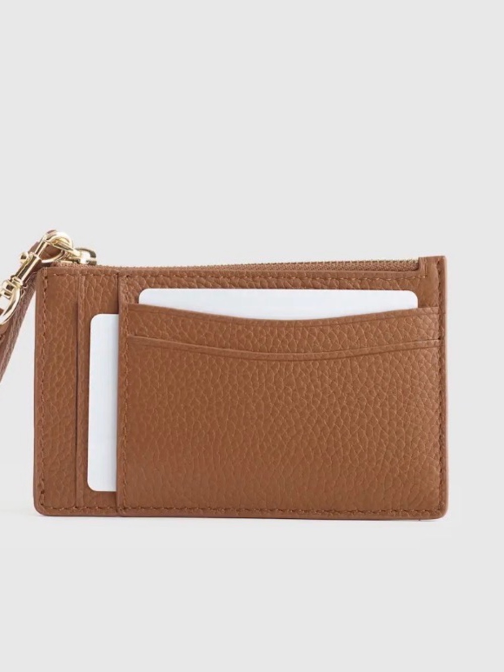 Quince New Italian Leather Wristlet Wallet in Cognac - Picture 2 of 5